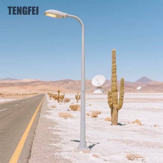 3m/4m/5m/6m/7m/8m/9m/10m/11m/12m Double-Arm Galvanized Conical/Octagonal Aluminum/Stainless Steel/Metal Solar Road/Street Lighting/Light Pole with Factory-Price